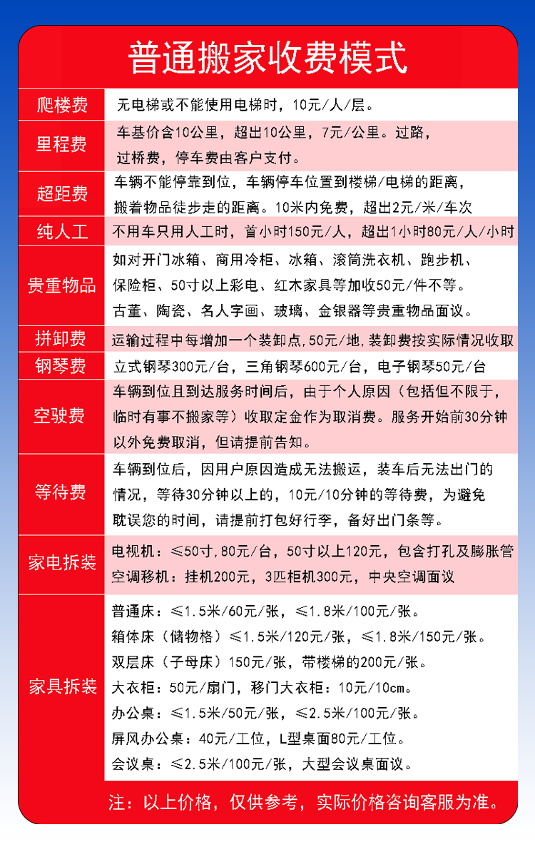 無(wú)錫搬家公司價(jià)格